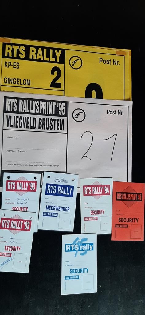 RTS RALLY  1993 1994 1995, Ophalen of Verzenden