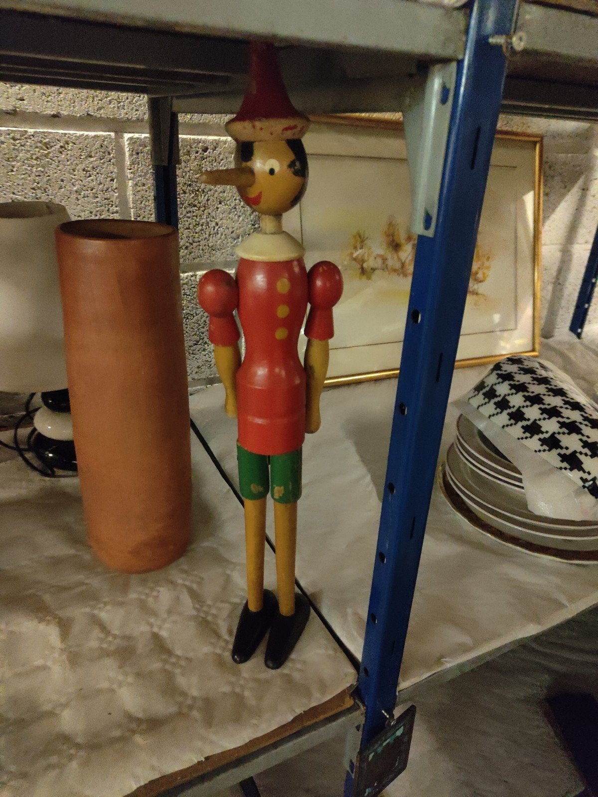 Pinocchio ancien en bois articulé, Enlèvement ou Envoi