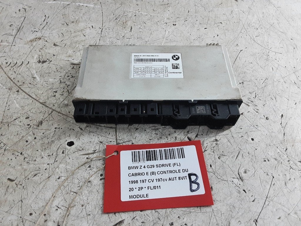 COMPUTER BMW Z4 Roadster (G29) (01-2018/-) (61359824564901), Auto-onderdelen, Gebruikt, Mevr. I. Hauben, BMW, Rue de l'Espoir 34 34
4030  GRIVEGNÉE, BE