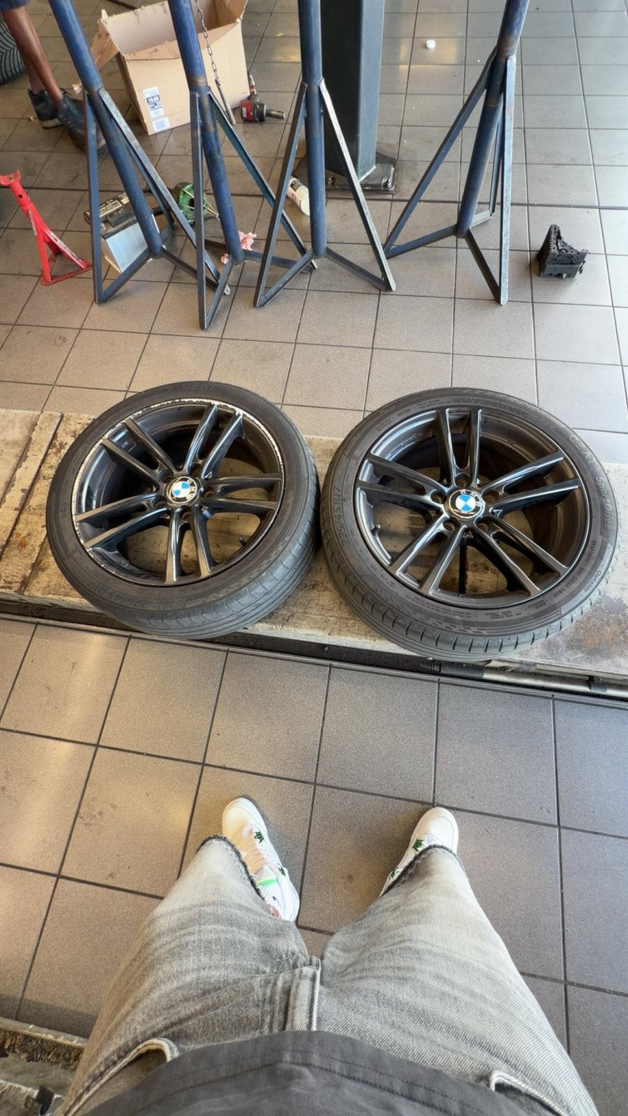 Velgen 17” (beschadigd) + banden, Auto-onderdelen, Banden en Velgen, Ophalen, Band(en)