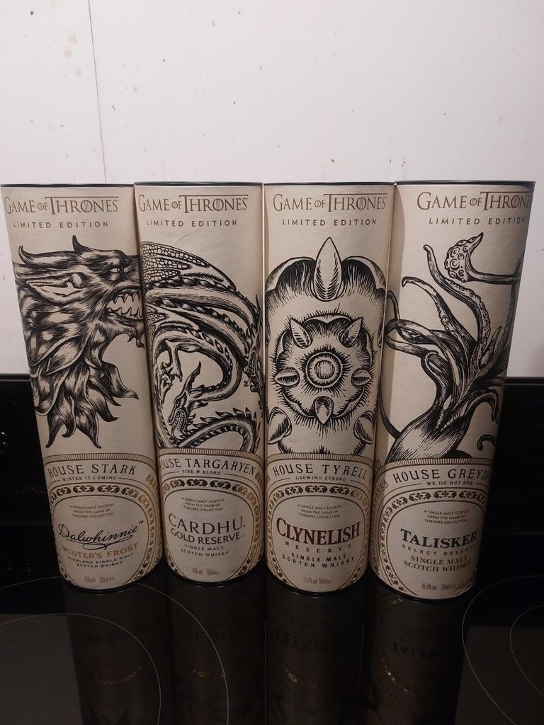 4x Game of Thrones Whisky, Enlèvement ou Envoi