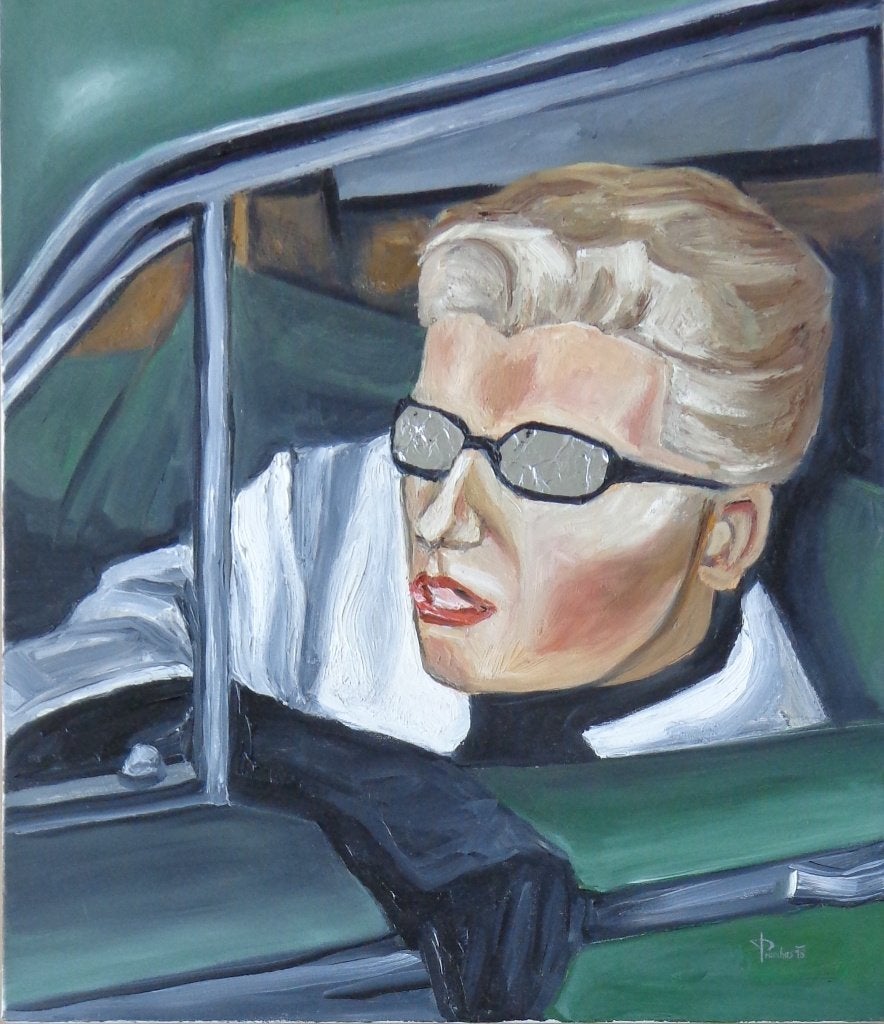 THOMAS PRAMHAS / VERTIGO / OLIEVERF + COLLAGE / 70x60cm SIG, Antiquités & Art, Art | Peinture | Moderne, Enlèvement ou Envoi, Signé