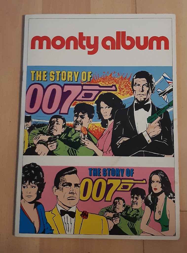 MONTY ALBUM THE STORY OF 007 PRENTJES COMPLEET 1985, Boeken, Ophalen of Verzenden