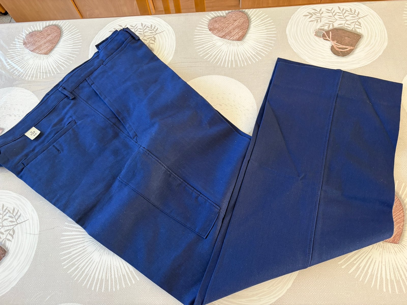Vintage werkbroek dik katoen Made in Italy 56/XL, Ophalen of Verzenden, Zo goed als nieuw, Blauw