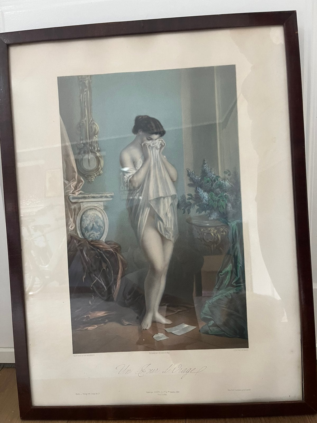 Zeefdruk naakte dame, Ophalen