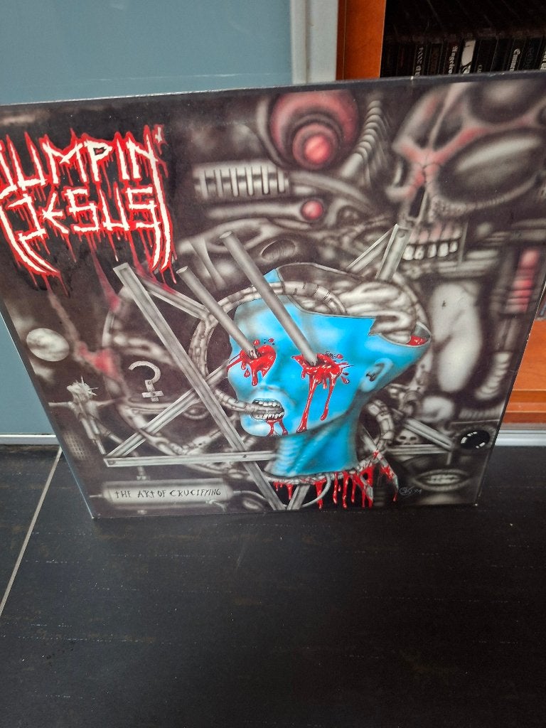lp - jumpin jesus - the art of crucifying - bak 4, Cd's en Dvd's, Vinyl | Hardrock en Metal, LP, Death metal, Ophalen of Verzenden