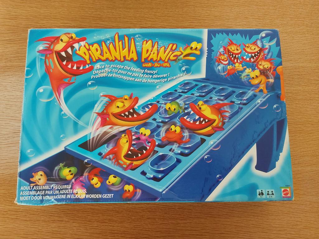 Piranha Panic (Mattel) Vanaf 5 jaar 2-4 spelers, Hobby en Vrije tijd, Een of twee spelers, Ophalen of Verzenden, Gebruikt, Mattel