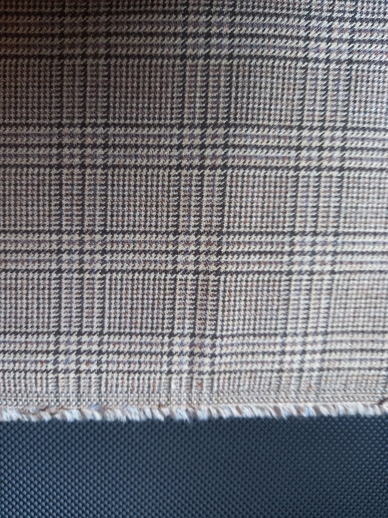 Winterstof per meter of per stuk, Wol, Bruin, 120 cm of meer, Nieuw