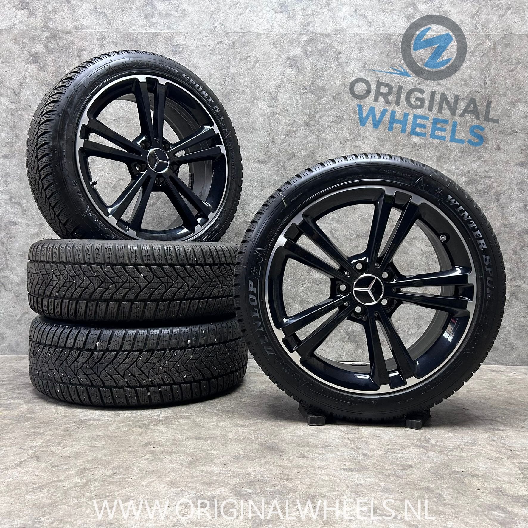 ✅ 18 inch originele velgen winterbanden MB A B klasse CLA, Pneus et Jantes, Pneus hiver, Véhicule de tourisme, -
