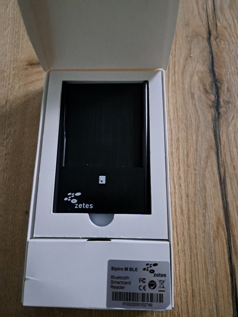 Zetes Sipiro M BLE - draadloze Bluetooth eID kaartlezer, Computers en Software, Ophalen of Verzenden, Zo goed als nieuw, Zetes