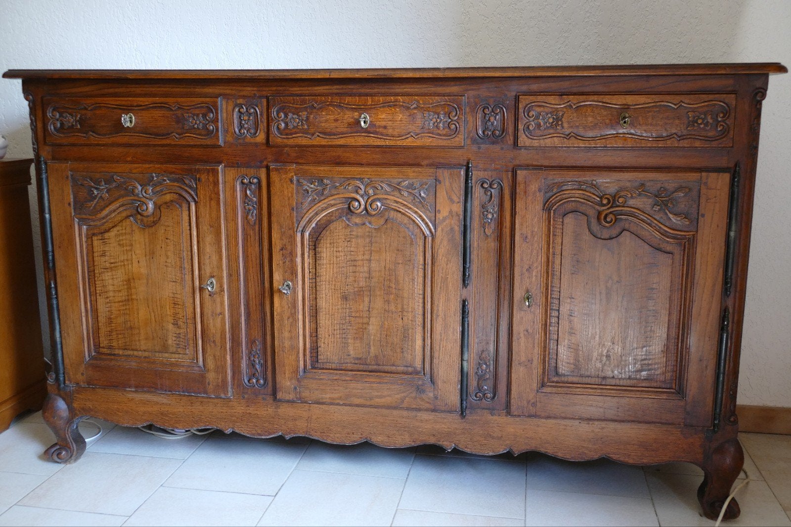 Buffet 3 portes- 3 tiroirs, Enlèvement, Chêne