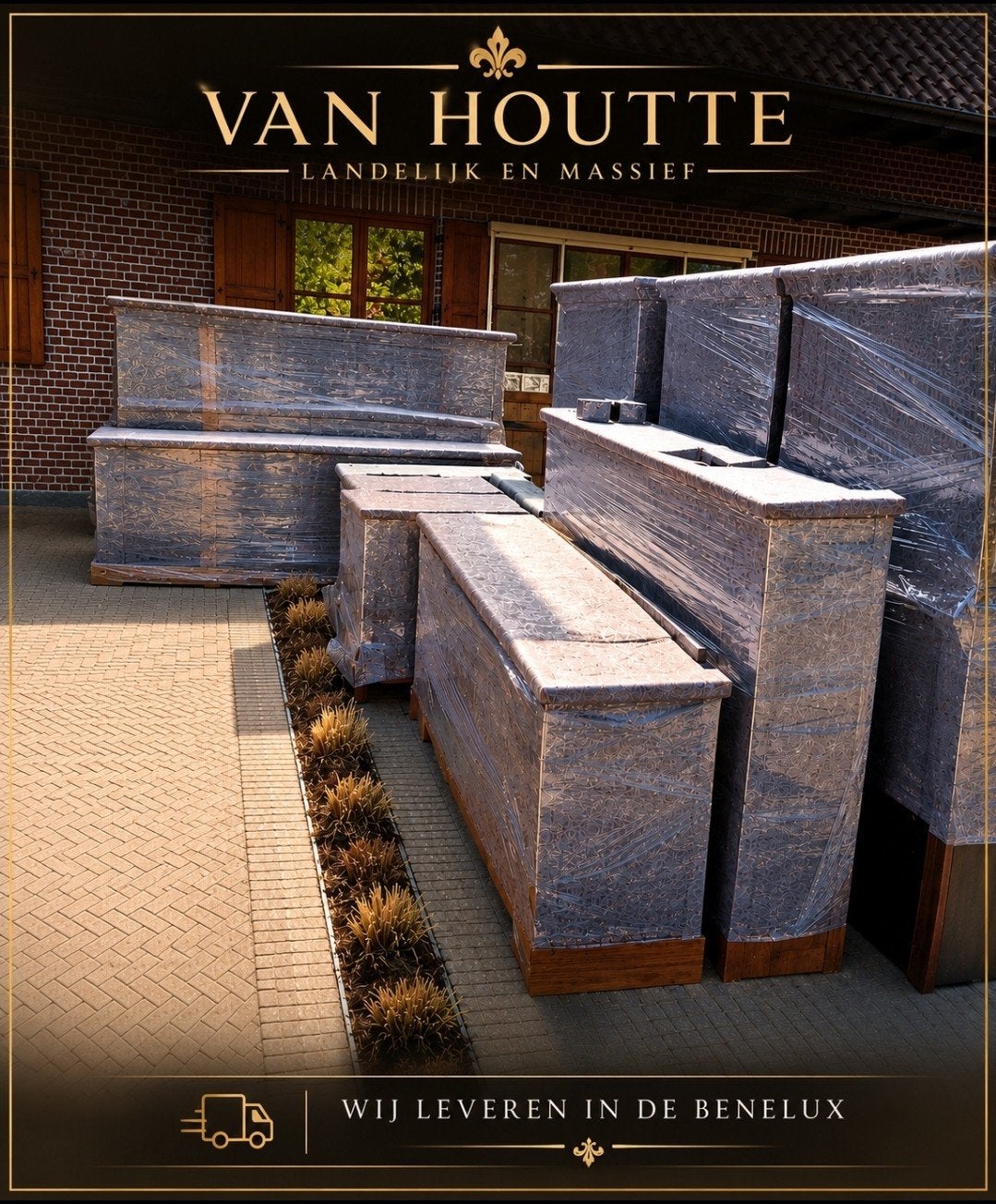 Eiken buffetkast/vitrinekast  art.127/26, Ophalen, 200 cm of meer, ., Eikenhout
