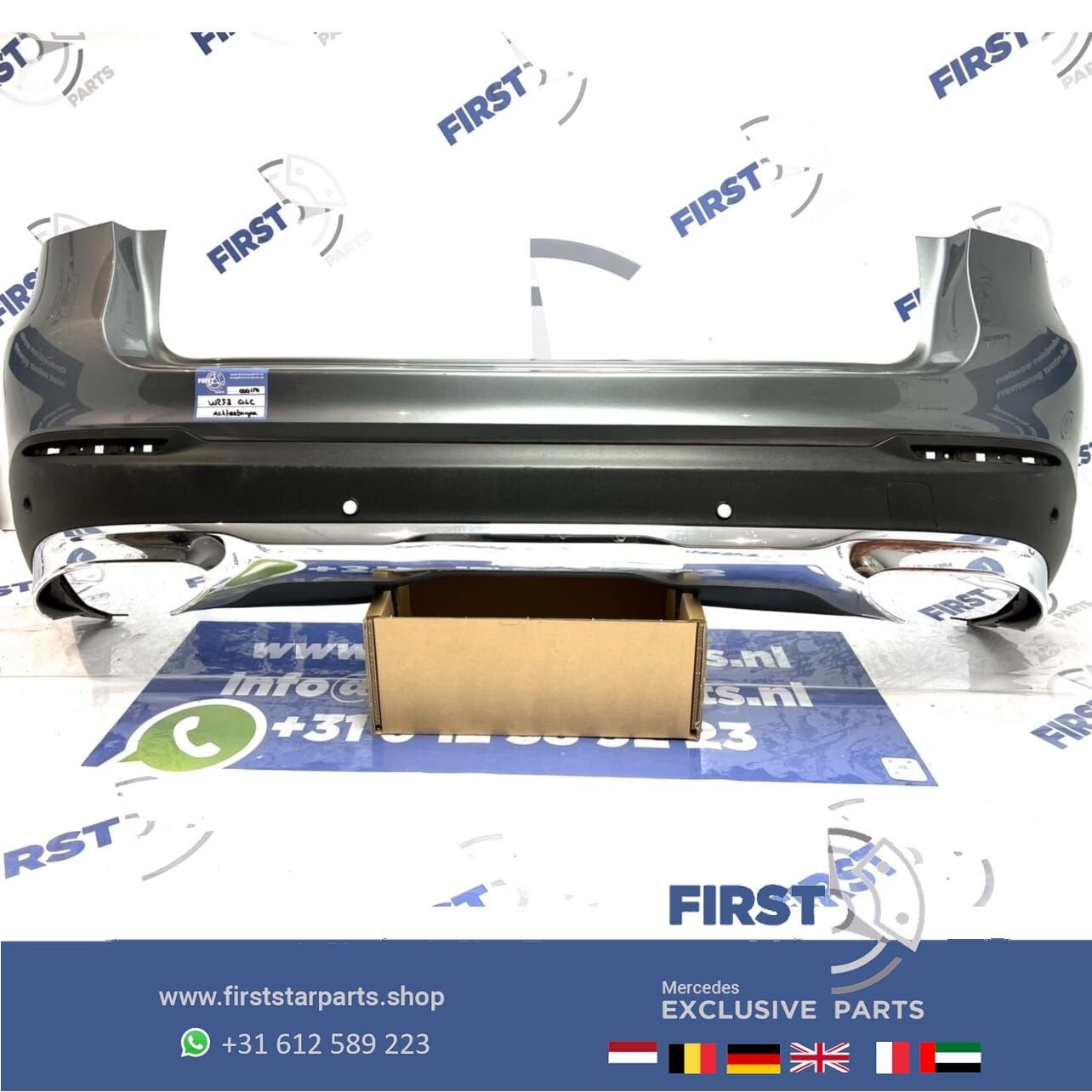W253 GLC ACHTERBUMPER + DIFFUSER CHROOM Origineel Mercedes 2, Arrière, Utilisé, -, -