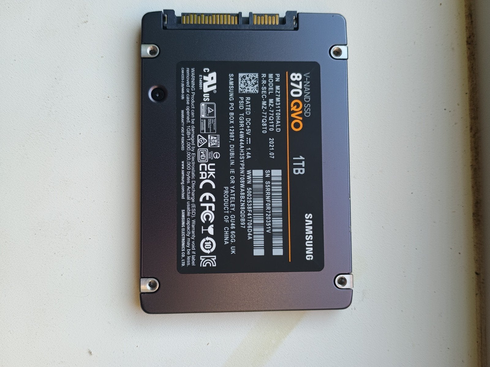 Samsung 870 QVO SSD 1TB , gratis verzending, Computers en Software, Harde schijven, Ophalen of Verzenden, SSD