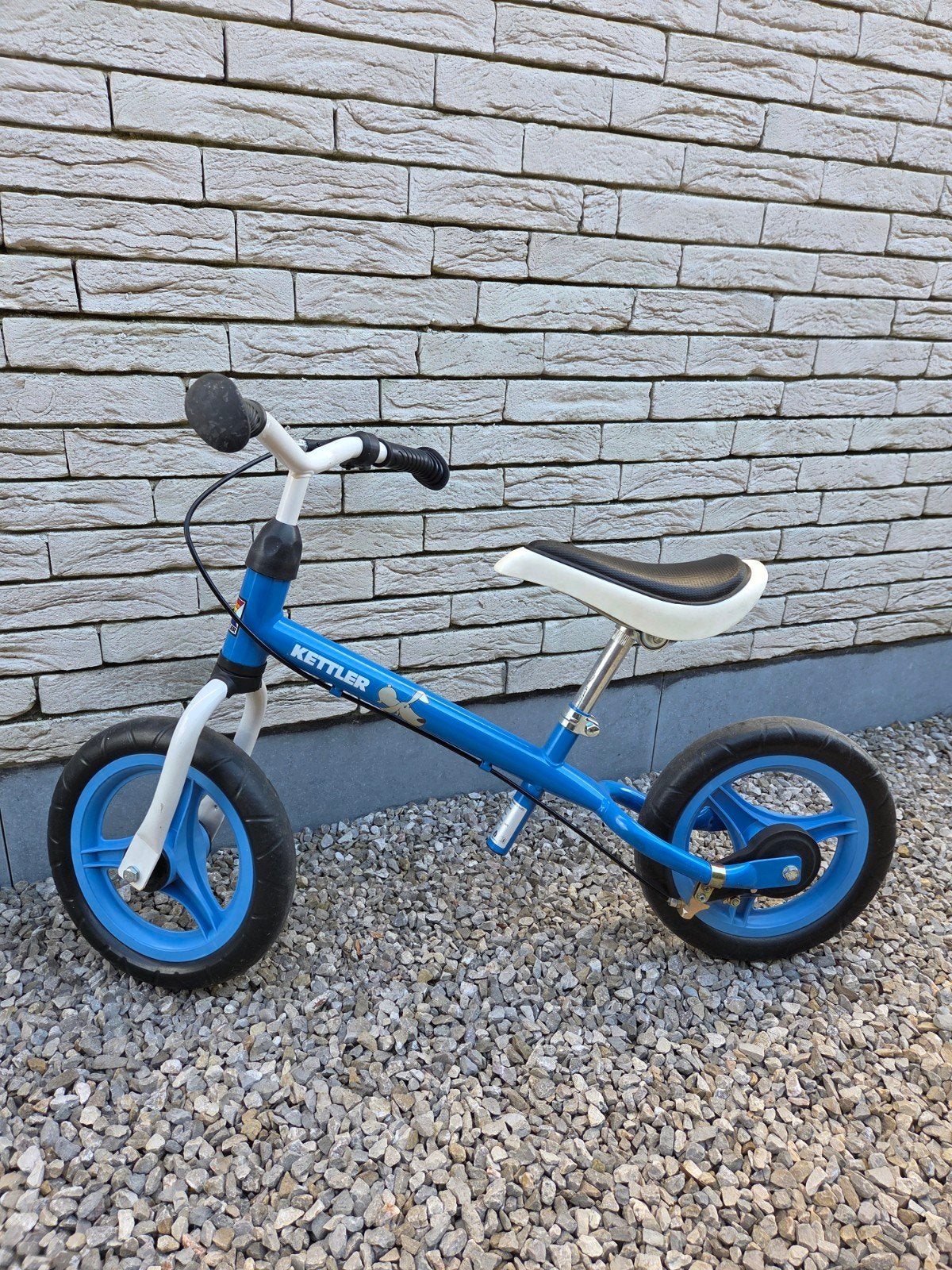 Kettler loopfiets – blauw/wit, Ophalen, Zo goed als nieuw, Loopfiets