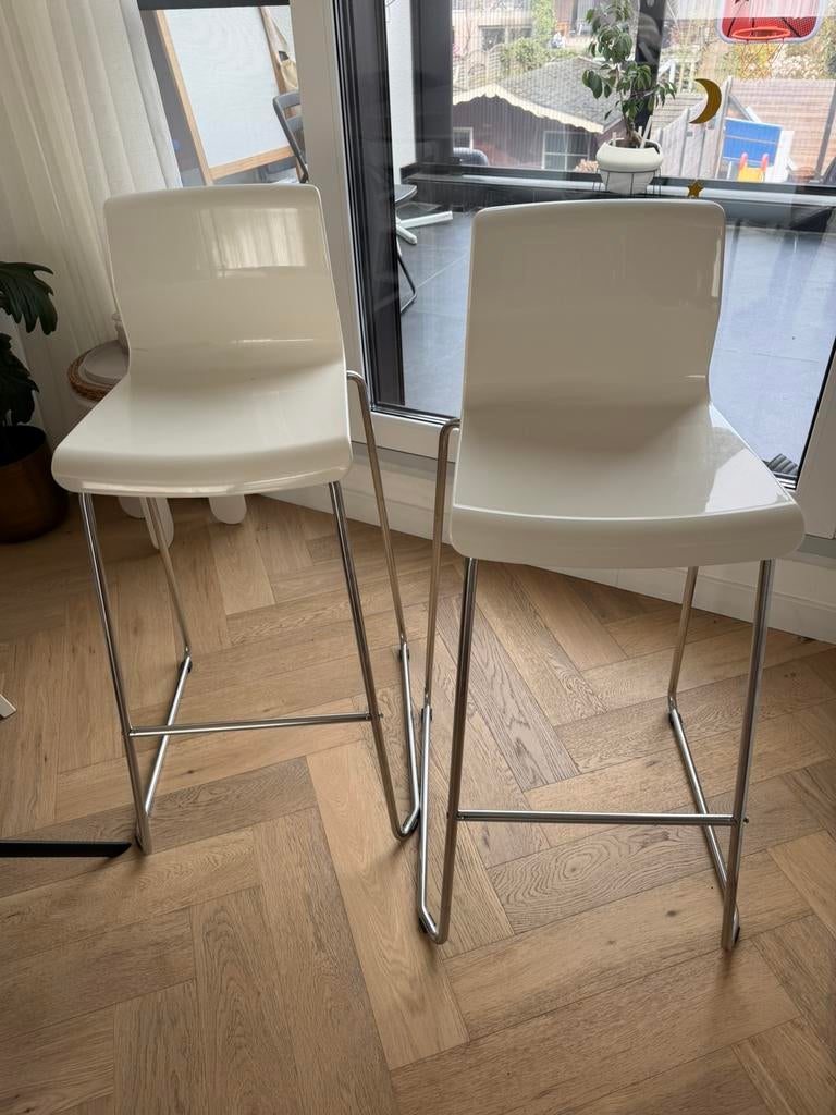 2 ikea barstoelen GLENN, Huis en Inrichting, Barkrukken, Ophalen, Zo goed als nieuw