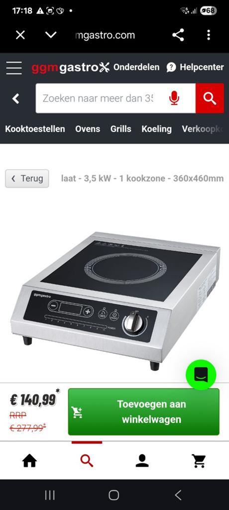 Crepe maker, pannekoeken, Ophalen