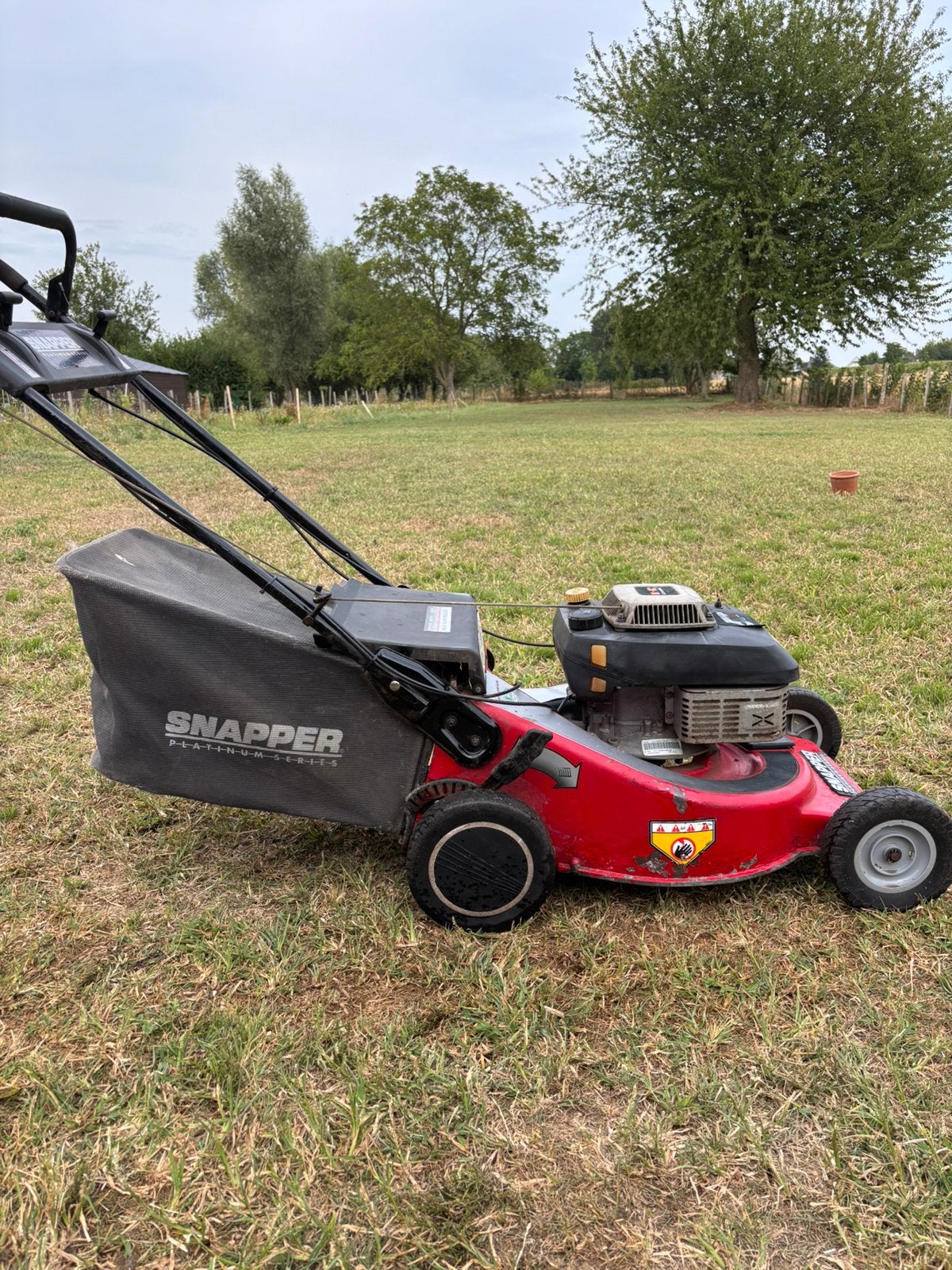 Snapper Platinum 21” (53cm) Kawasaki 5PK zelftrekker, Tuin en Terras, Ophalen, Cirkelmaaier, Gebruikt, Benzine-grasmaaier