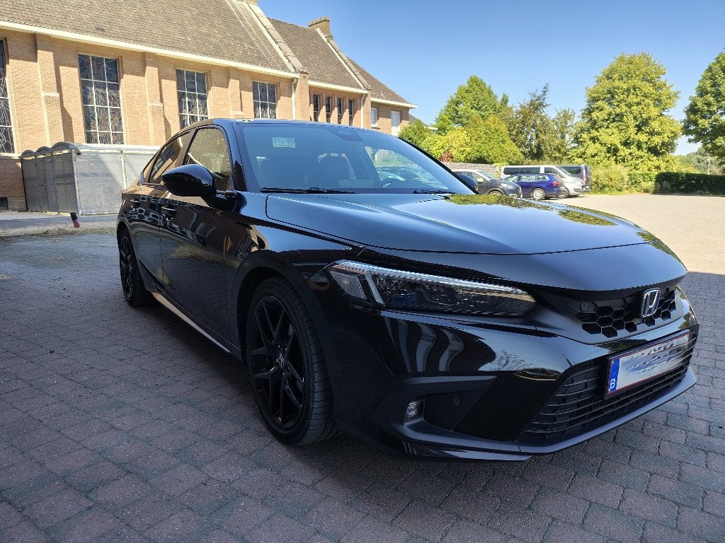 Honda Civic e:HEV 2.0 Sport, Auto's, Leder en Stof, Zwart, 105 kW, Berline