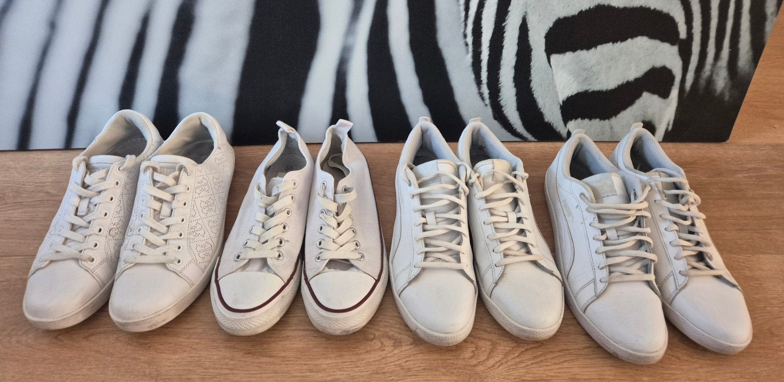 4 paires de chaussures de marques pointure 38, Enlèvement