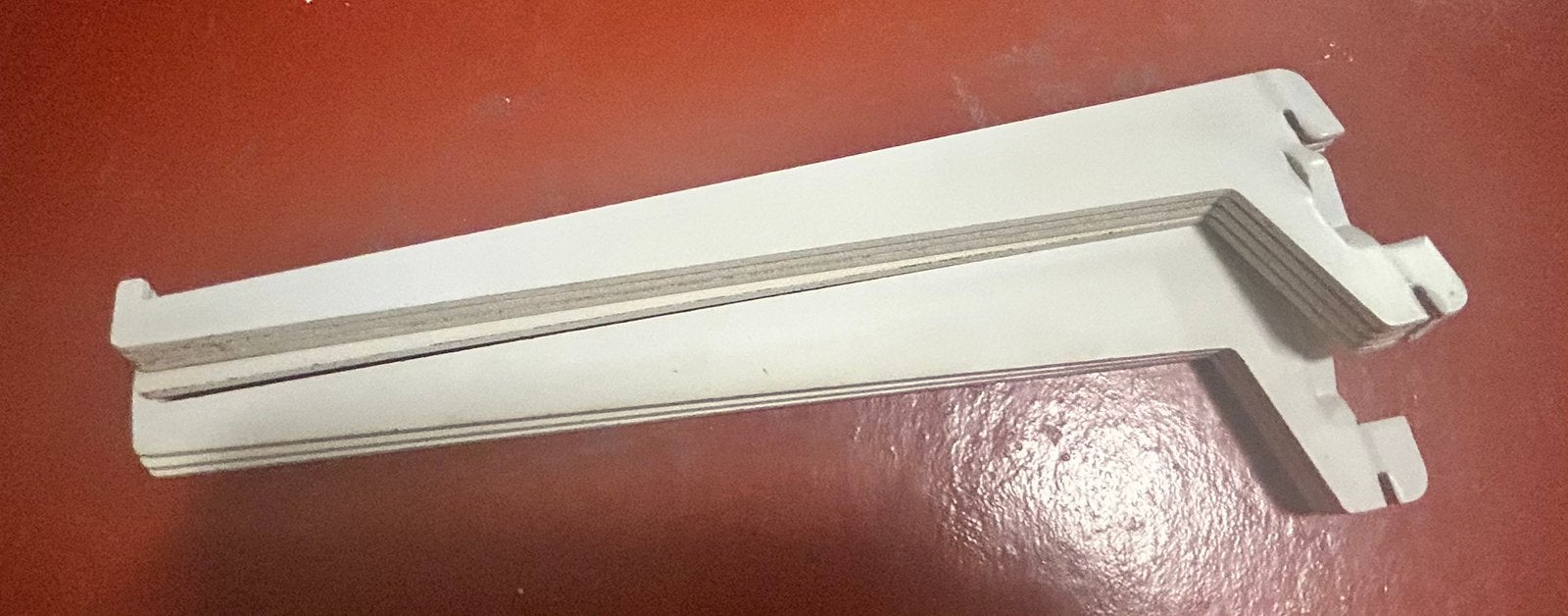4 legplanken wit met rails en haken, Ophalen, Gebruikt