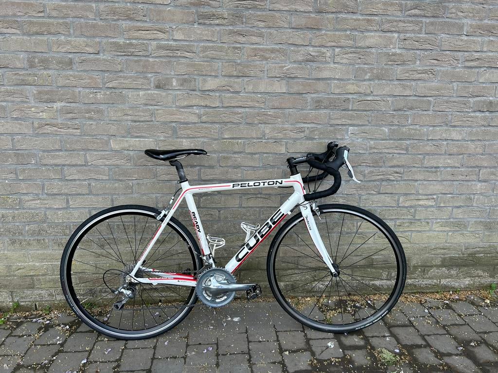 Koersfiets L Wit/rood/zwart, Ophalen, Gebruikt