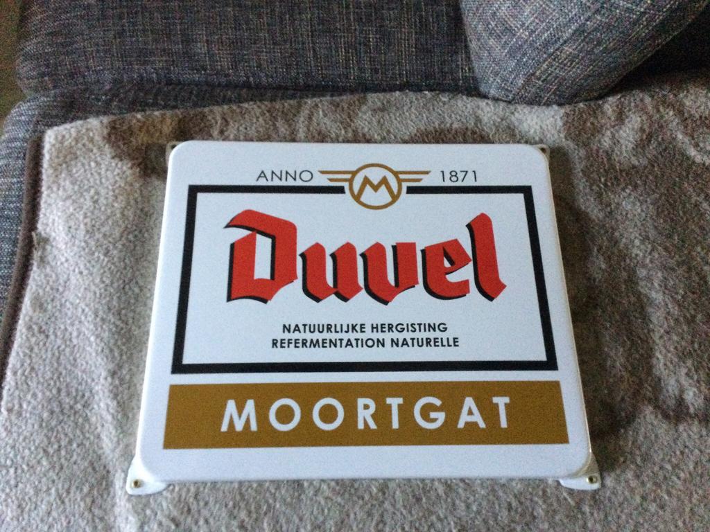 Emaille bord, Verzamelen, Biermerken, Ophalen of Verzenden, Nieuw, Duvel