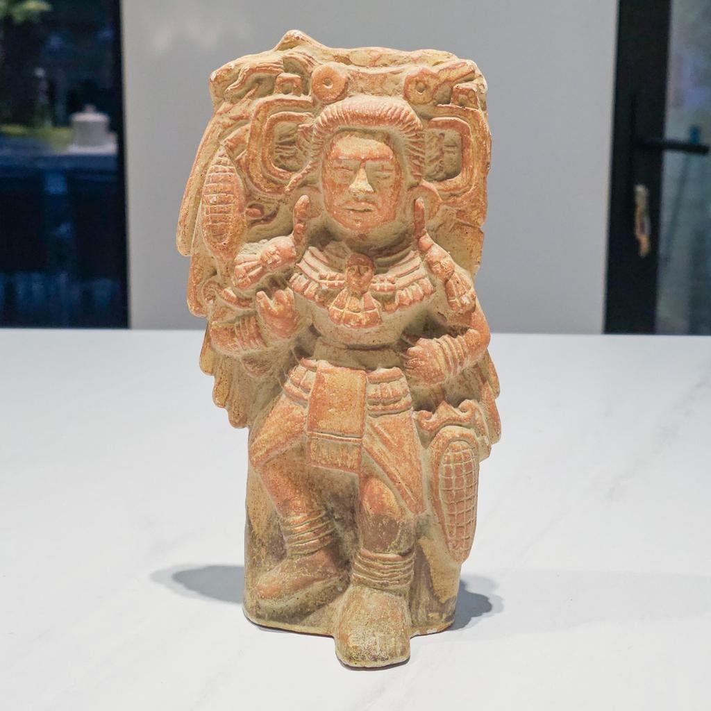 Aardewerk inheems beeld - Maya Indiaan, Huis en Inrichting, Woonaccessoires | Boeddhabeelden, Ophalen of Verzenden, Gebruikt
