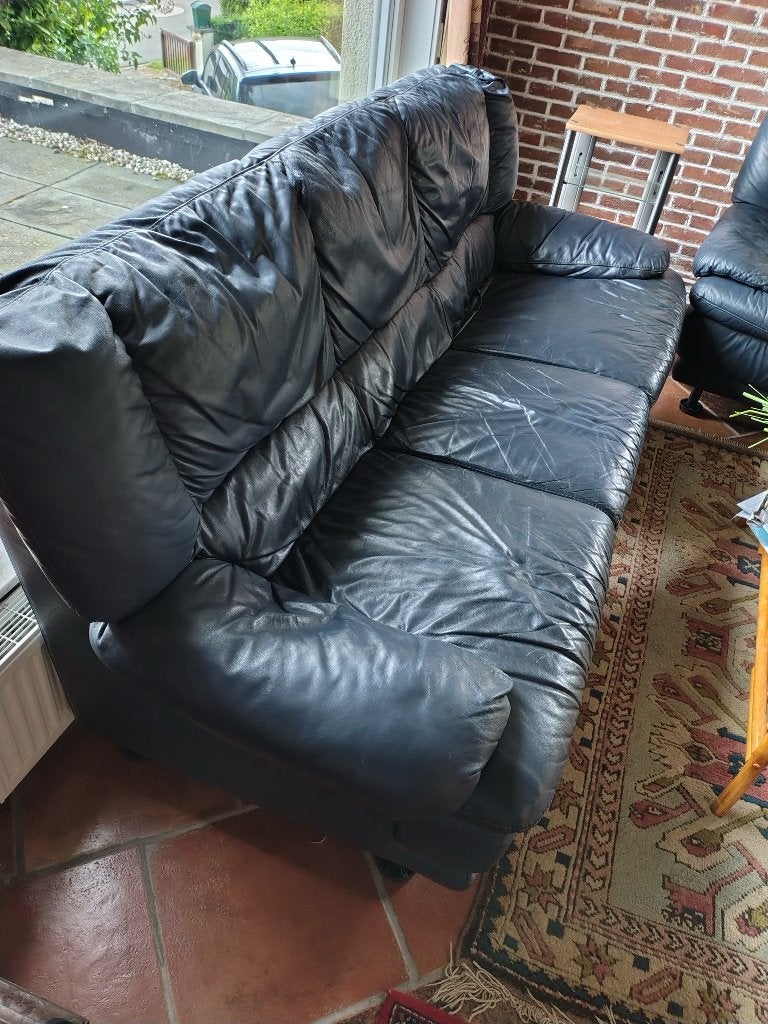 Siège en cuir, Maison & Meubles, 200 à 250 cm, Banc droit, Enlèvement, Utilisé