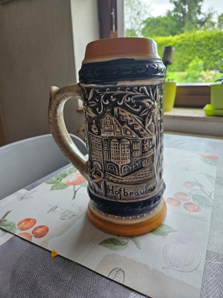 Chope à bière en céramique, Antiquités & Art, Enlèvement