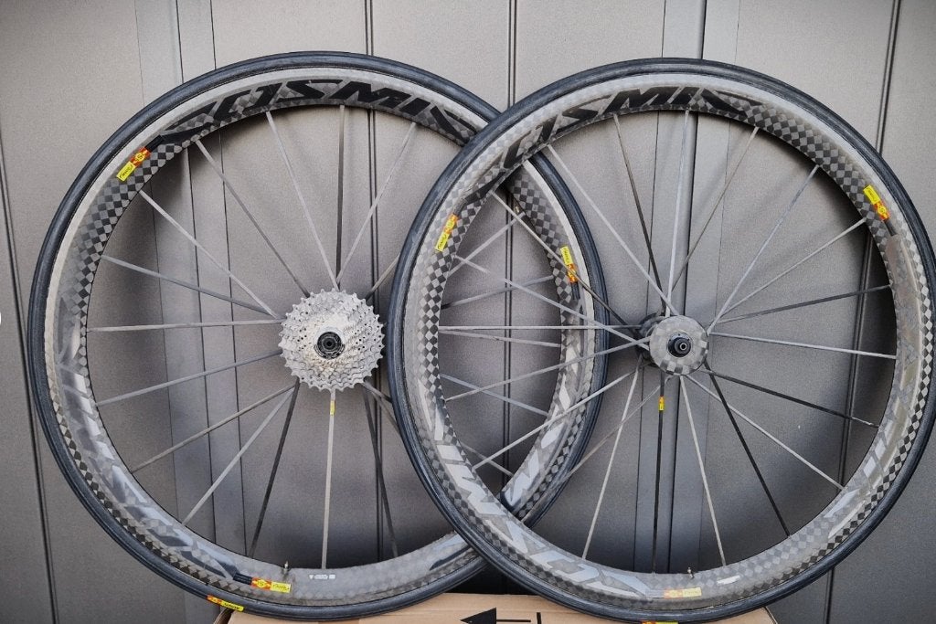 Paire de roues tubulaires Mavic Cosmic Carbon Ultimate SSC, Overige merken, Enlèvement ou Envoi, Utilisé, Carbone