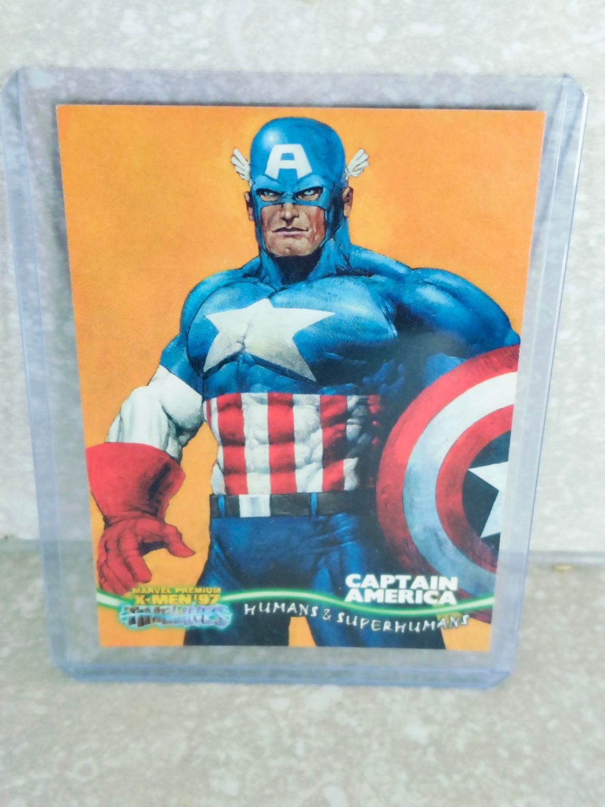 Marvel premium X-Men 97 Captain America, Hobby en Vrije tijd, Verzamelkaartspellen | Overige, Ophalen of Verzenden