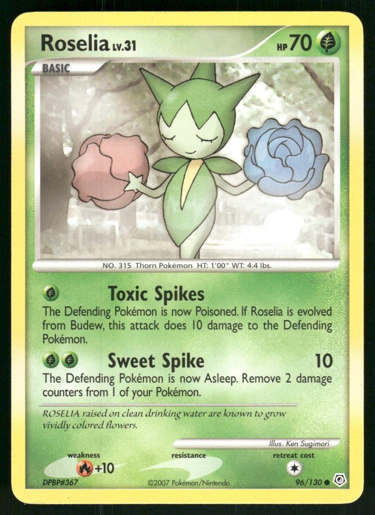 Roselia 96/130 - Diamond &amp; Pearl (EX), Hobby & Loisirs créatifs, Jeux de cartes à collectionner | Pokémon, Utilisé, Envoi
