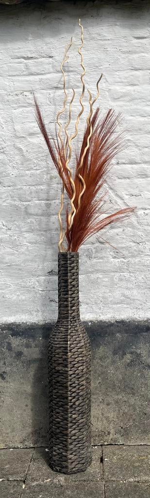 Decoratieve vaas met gedroogde decoratie in., Huis en Inrichting, Ophalen, Gebruikt