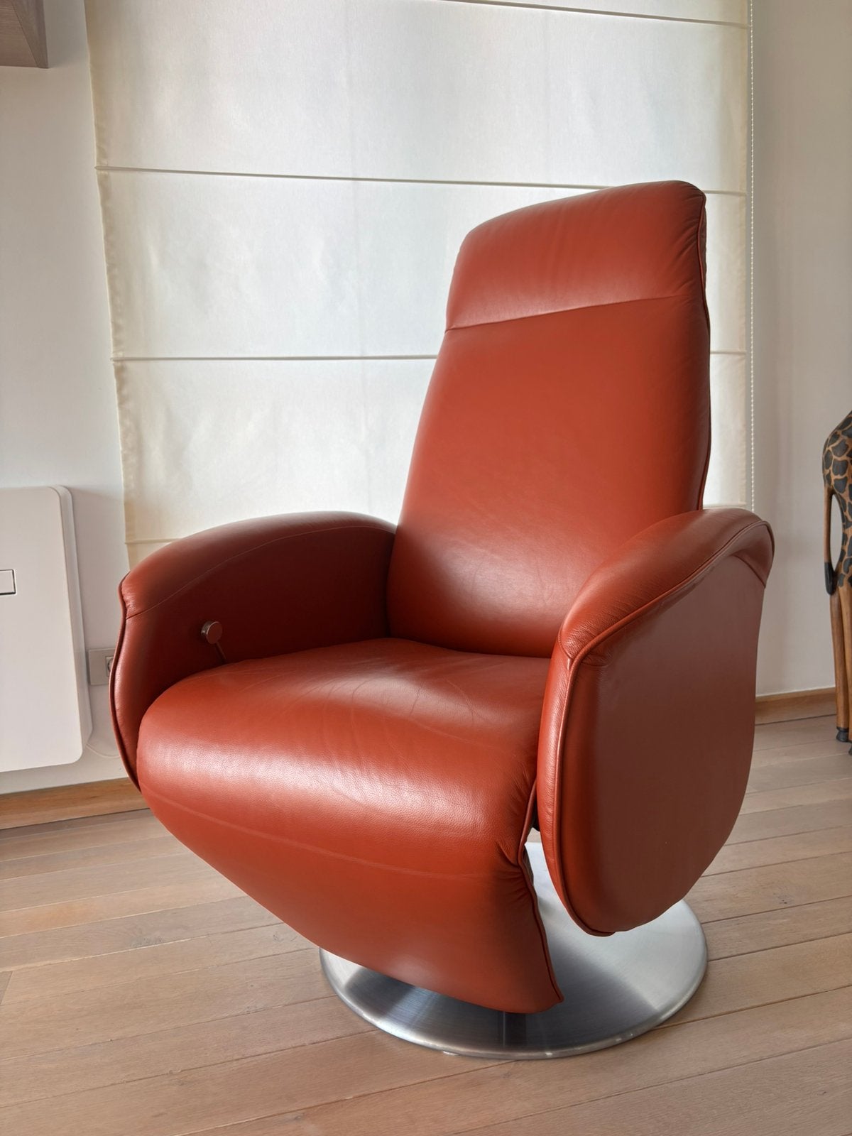 Fauteuil pivotant en cuir, Enlèvement, Comme neuf