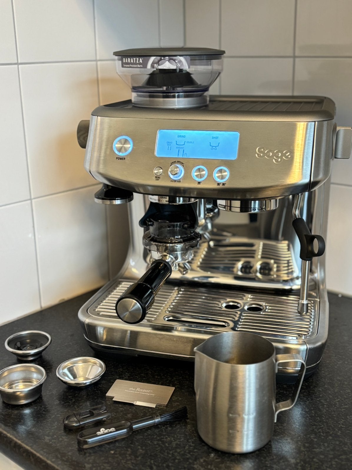 Sage Barista Pro – Zeer goede staat – Garantie – Compleet, Elektronische apparatuur, Koffiezetapparaten, Ophalen, Zo goed als nieuw