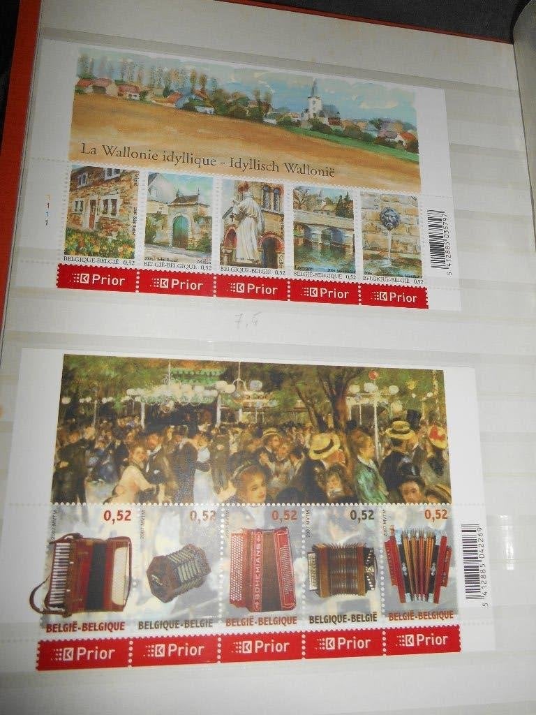 Lot de 2 feuillet de 5 T Belge Prior, Timbres & Monnaies, Enlèvement ou Envoi