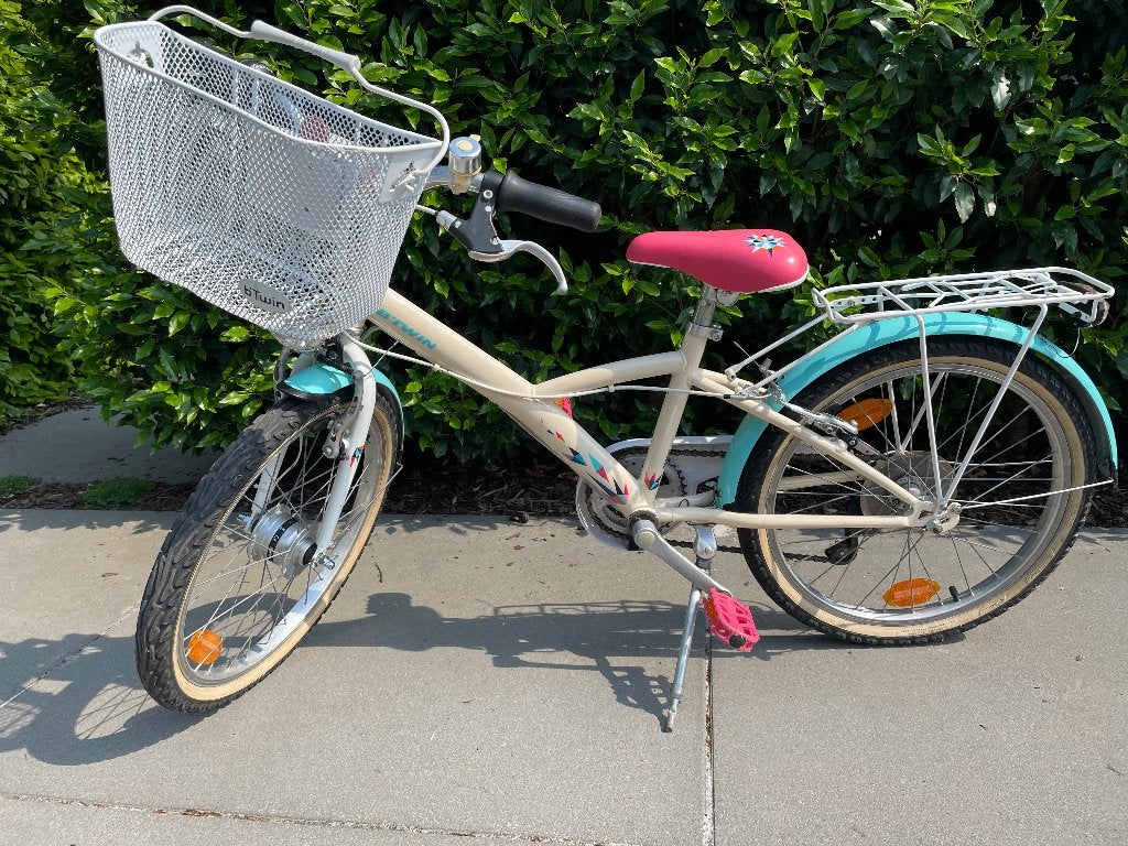 Meisjesfiets BTWIN 20 inch met mandje, Ophalen, Gebruikt, Btwin Decathlon, 20 inch