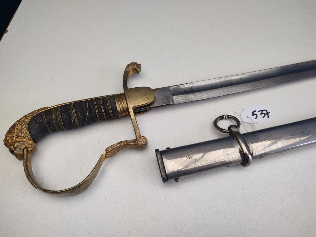 Sabel # 537 - Duitsland - Leeuwenkop sabel, Verzamelen, Militaria | Algemeen, Verzenden