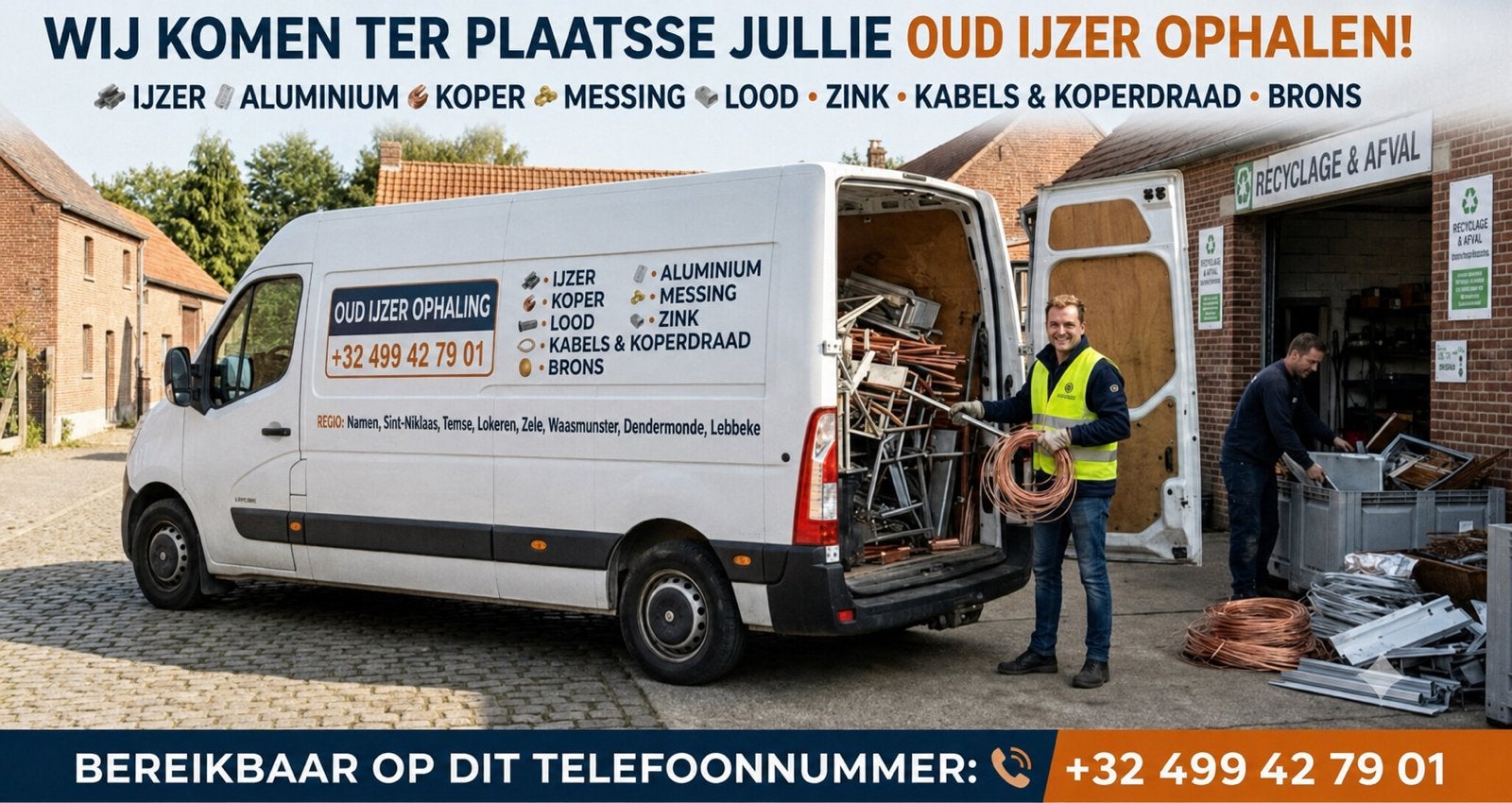 Wij komen kostenloos uw oudijzer ophallen direct ter plaatse, Doe-het-zelf en Bouw, Metalen, Ophalen, Gebruikt, Aluminium