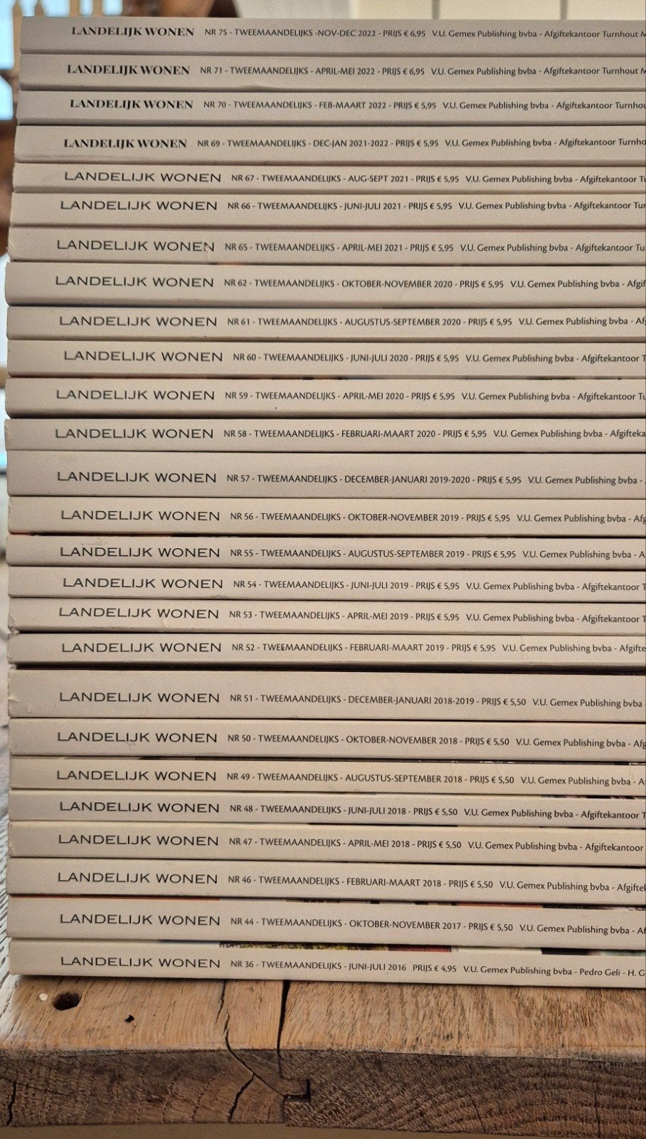 Grote partij landelijke interieurmagazines, Boeken, Ophalen