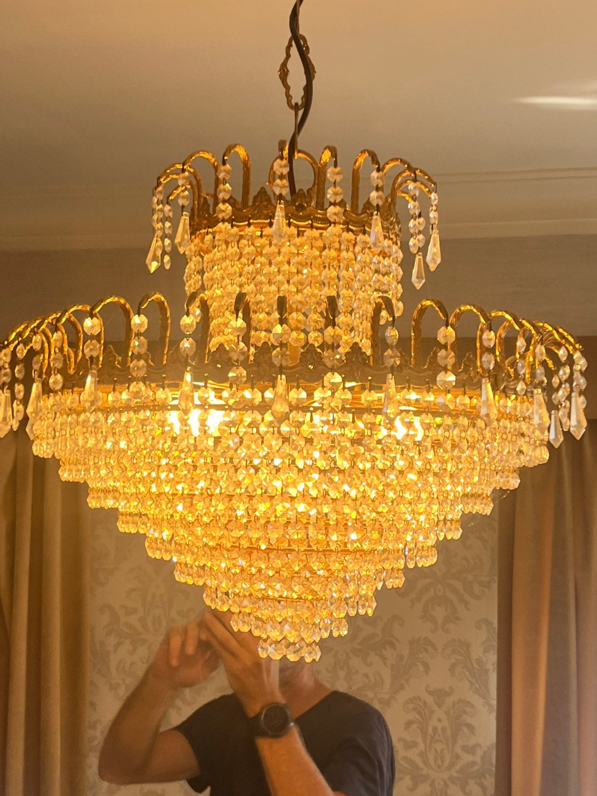Lustre en cristal en excellent état, Enlèvement, Comme neuf