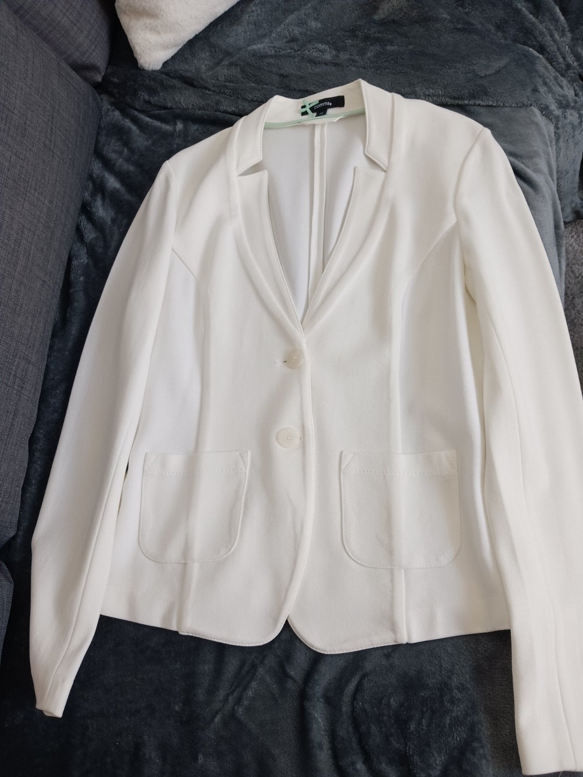 Jasje merk Comma net als nieuw te koop.M 40, Kleding | Dames, Jasjes, Kostuums en Pakken, Wit, Comma, Zo goed als nieuw, Jasje