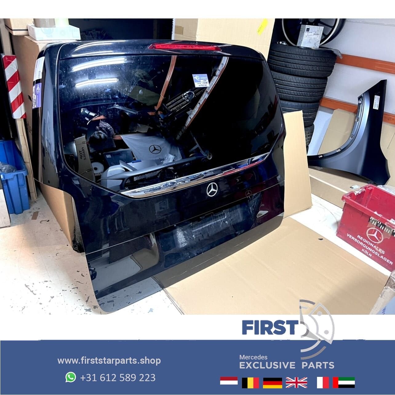 W447 V KLASSE VIP ACHTERKLEP ZWART COMPLEET MET RUIT A447740, Arrière, Haillon arrière, Utilisé, -