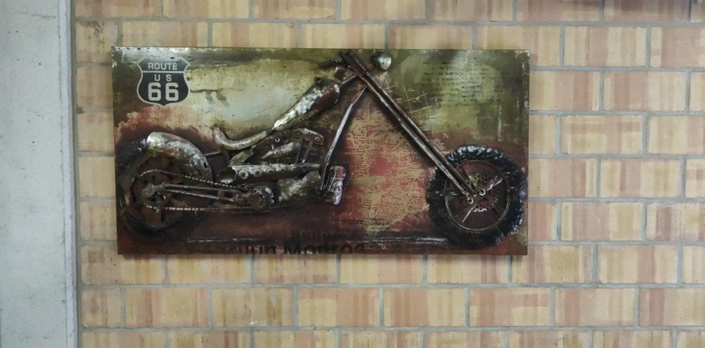 Metalen "schilderij", Ophalen