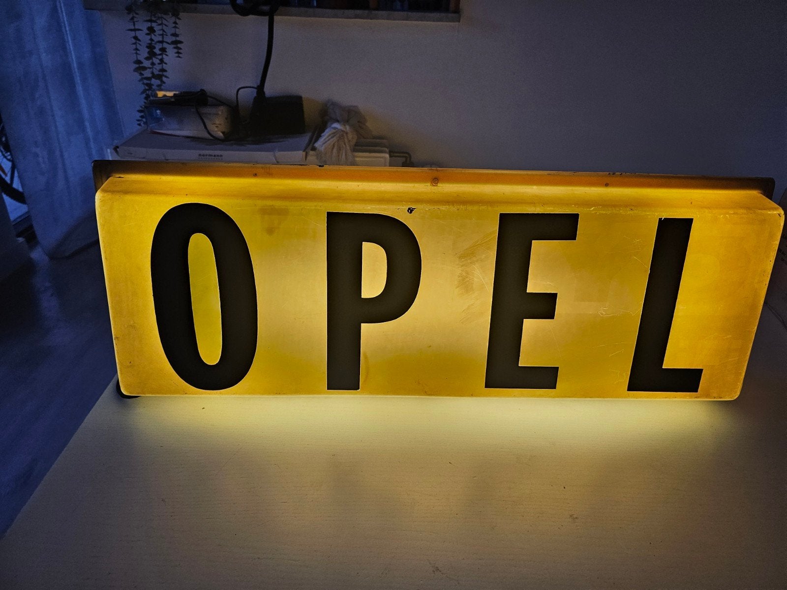 vintage Opel lichtbak, Verzamelen, Merken en Reclamevoorwerpen, Ophalen