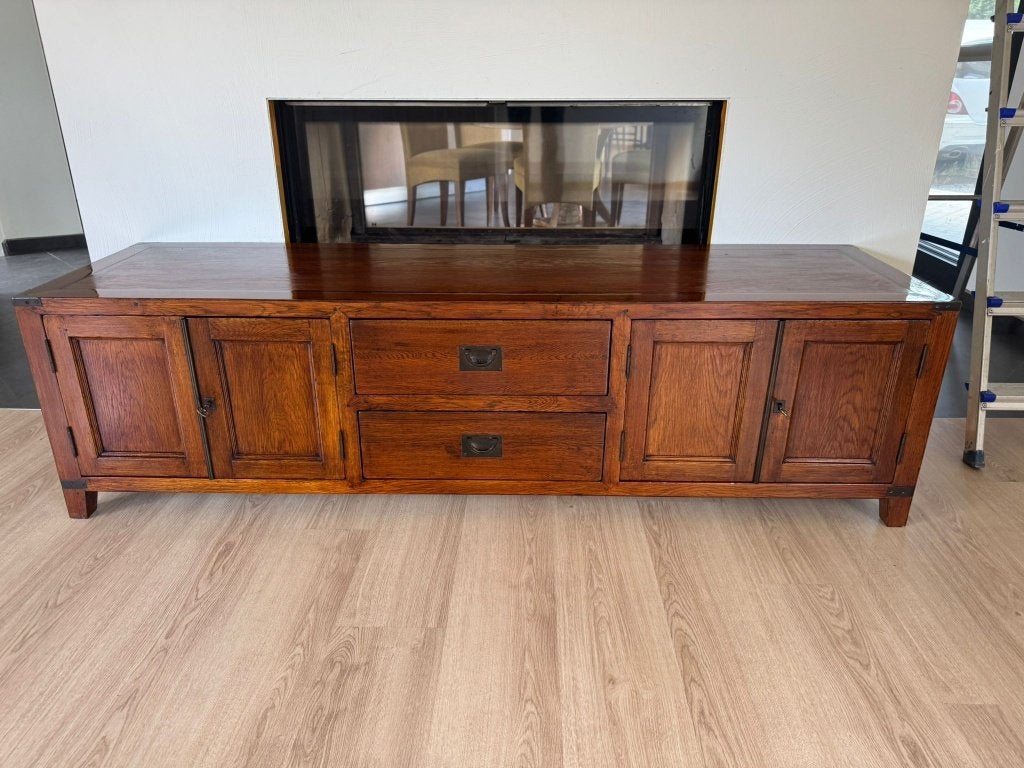 Eichholtz televisiemeubel tv meubel dressoir flamant  -50%, Campagnard, Comme neuf, Enlèvement, Bois