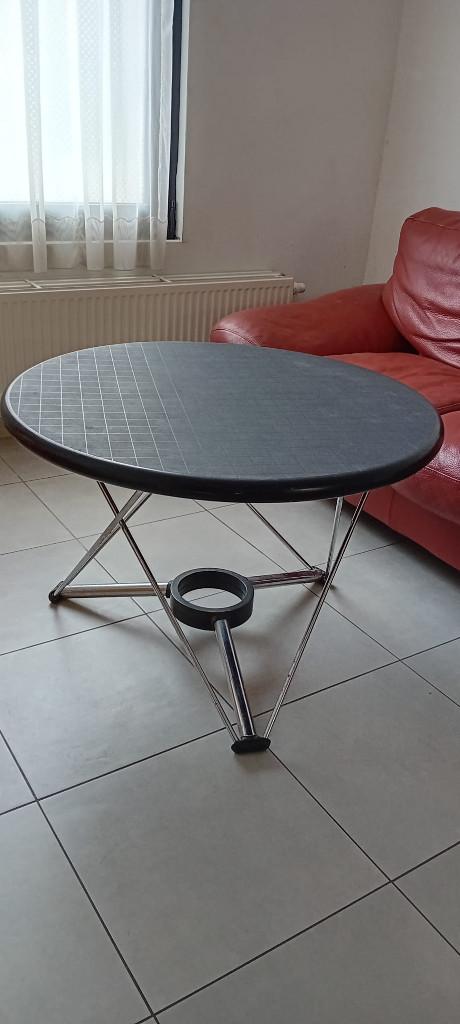 ronde salontafel, Huis en Inrichting, Ophalen, Kunststof, Gebruikt, 50 tot 75 cm