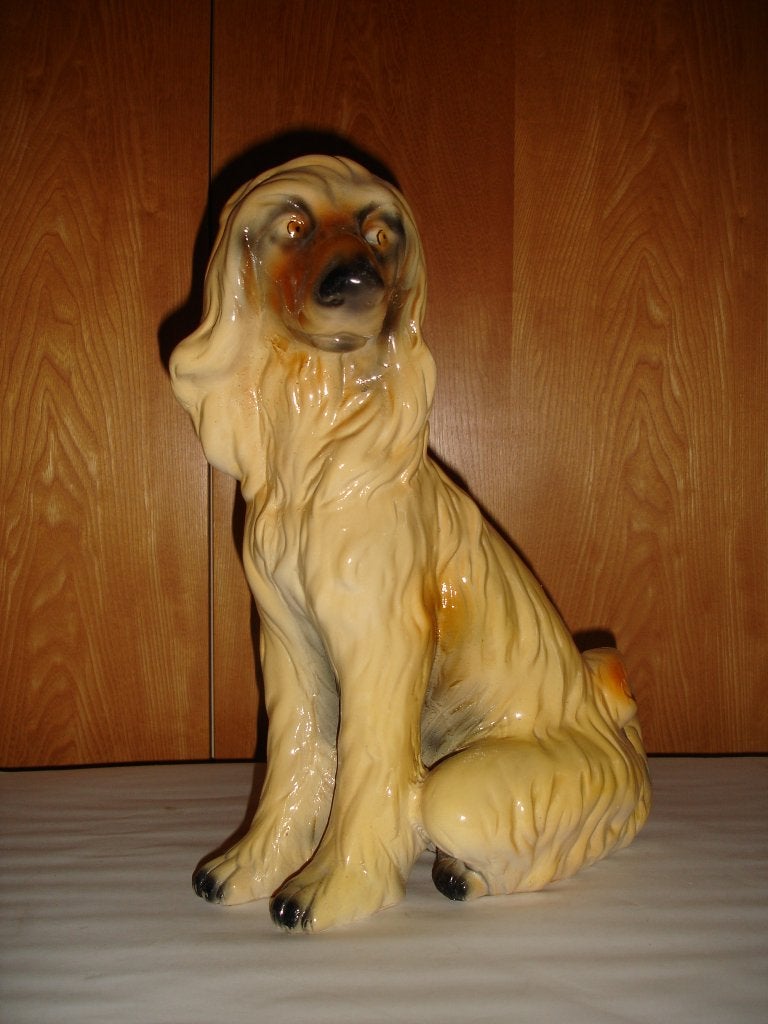 Groot beeld hond / jaren 1950, Antiek en Kunst, Curiosa en Brocante, Ophalen