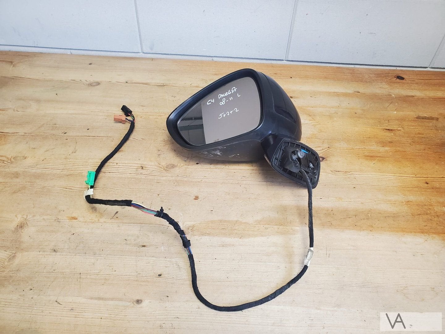 Citroen C4 2008 - 2010 spiegel links facelift model 9 draden, Gebruikt, -, Ophalen of Verzenden, -
